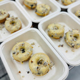 Blueberry Protein Donuts with Lemon Curd